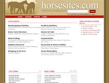 Tablet Screenshot of horsesites.com